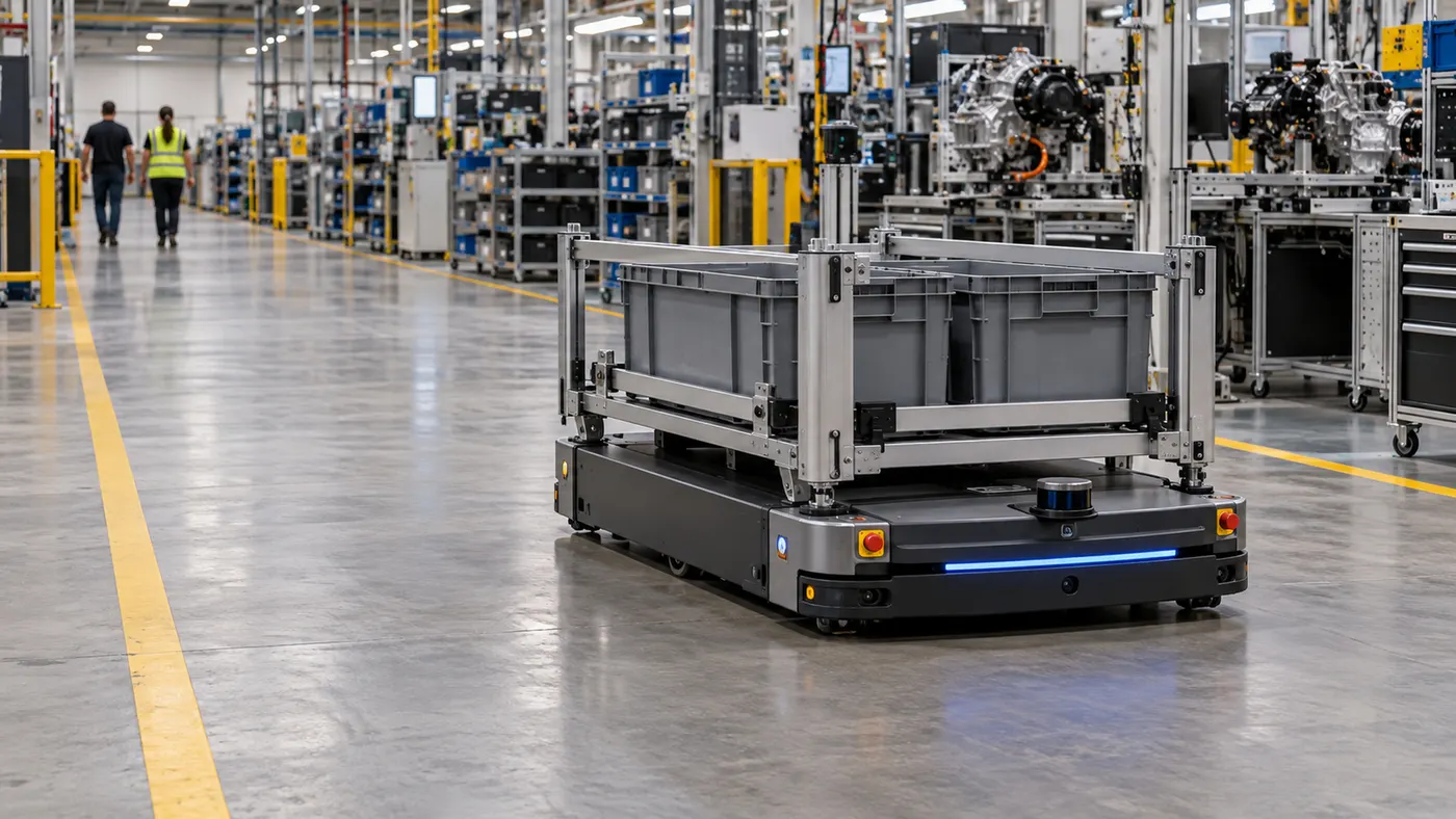 Autonomous mobile robot with a tote-carrying load interface