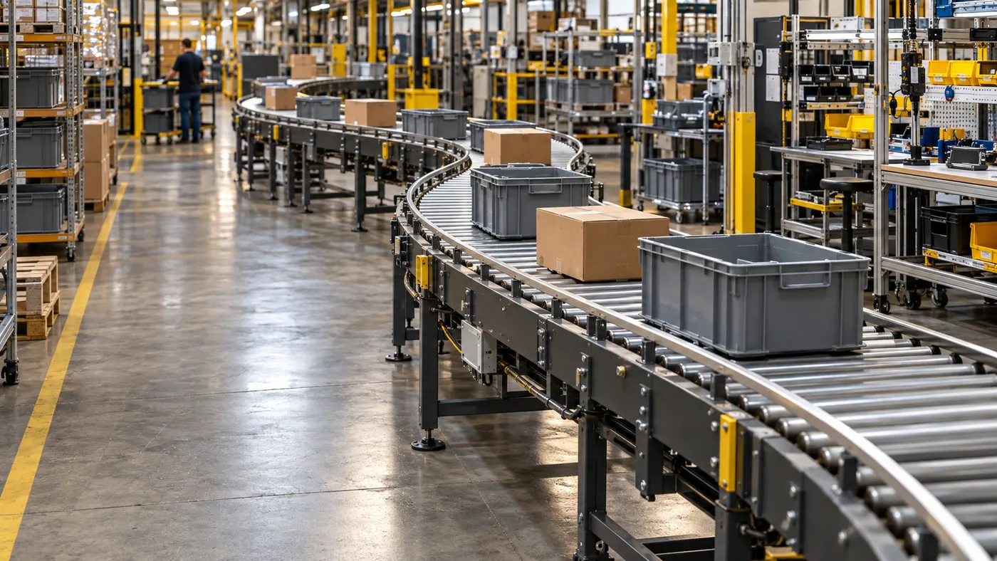 Material-handling conveyor and tote transfer interfaces